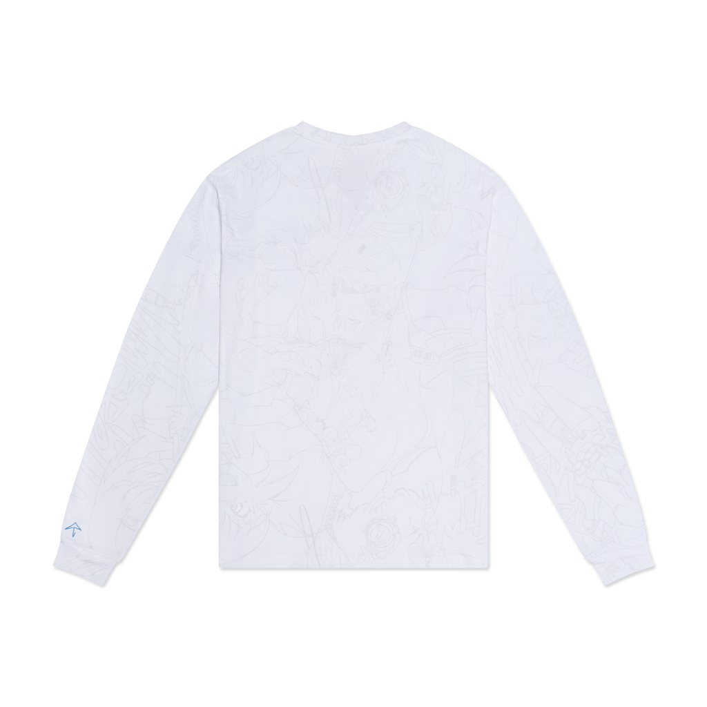 Plain white long sleeve outlet